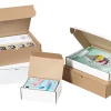 Partners Brand White Corrugated Mailers, 6 1/2" x 4 1/2" x 2 1/2",, Pack Of 50