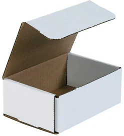 Partners Brand White Corrugated Mailers, 6 1/2