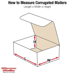 Partners Brand White Corrugated Mailers, 6 1/2