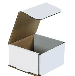 Partners Brand White Corrugated Mailers, 4 3/8