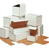 Partners Brand White Corrugated Mailers, 7" x 4" x 2",, Pack Of 50