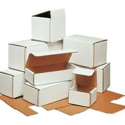 Partners Brand White Corrugated Mailers, 10" x 4" x 4", Pack Of 50