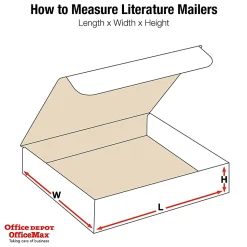 Partners Brand White Literature Mailers, 10" x 10" x 2", Pack Of 50