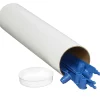 Partners Brand White Mailing Tubes With Plastic Endcaps, 2" x 24", 80% Recycled, Pack Of 50