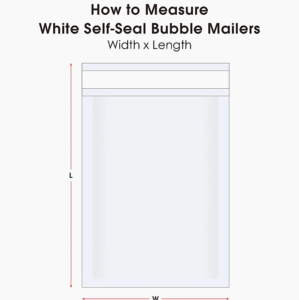 Partners Brand White Self-Seal Bubble Mailers, #4, 9 1/2" x 14 1/2", Pack Of 100