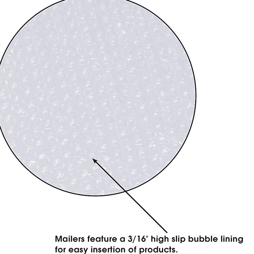 Partners Brand White Self-Seal Bubble Mailers, #2, 8 1/2" x 12", Pack Of 100