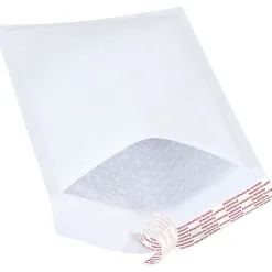 Partners Brand White Self-Seal Bubble Mailers, #1, 7 1/4