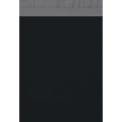 Partners Brand 10" x 13" Poly Mailers, Black, Case Of 100 Mailers