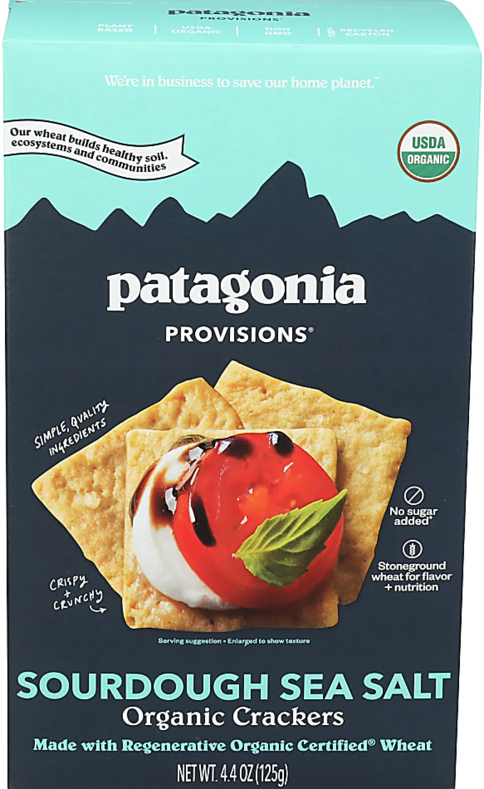 Patagonia Provisions Sourdough Sea Salt Crackers, 4.4 Oz, Total Qty 6