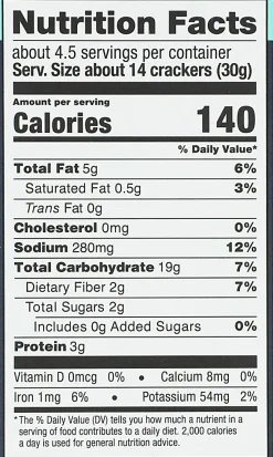 Patagonia Provisions Sourdough Sea Salt Crackers, 4.4 Oz, Total Qty 6