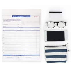 Patient Valuable Form And Paper Envelope, Sequentially Numbered, 3-Part, 9" x 12", Pack Of 1,000 Sets
