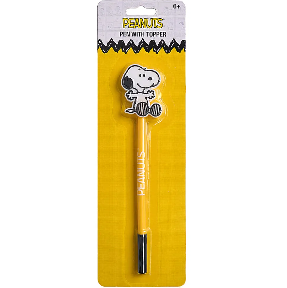 Peanuts 2D Licensed Topper Ballpoint Pen, Medium Point, 0.7 mm, Blue Ink, Quantity 1