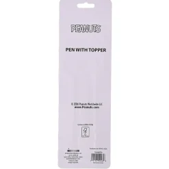 Peanuts 2D Licensed Topper Ballpoint Pen, Medium Point, 0.7 mm, Blue Ink, Quantity 1