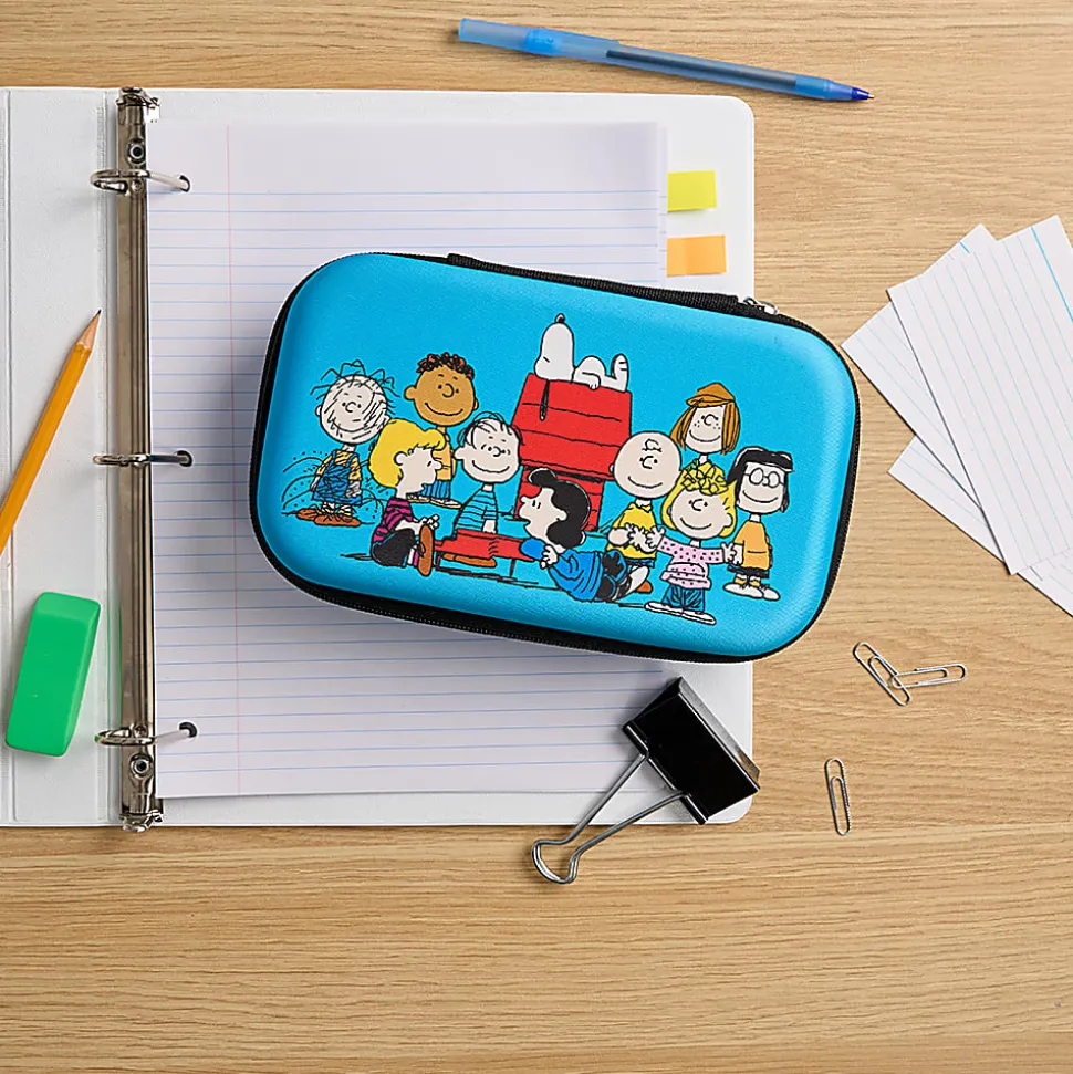Peanuts Licensed Molded Pencil Case, 5"H x 8.75"W x 2.5"D, Quantity 1