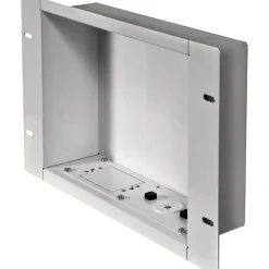 Peerless-AV In-Wall Recessed Cable Management And Power Storage Accessory Box Without Power Outlet, 17-7/16” x 11” x 3-13/16”, Silver, IBA2-W
