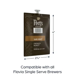 Peet s Coffee & Tea Single Serve Coffee Freshpacks, French Roast, Carton Of 76