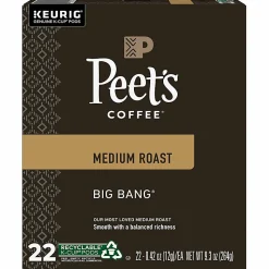 Peet's K-Cup Big Bang K-Cup Pods - Compatible with Keurig K-Cup Brewer - Medium - 22 K-Cup - 22 / Box