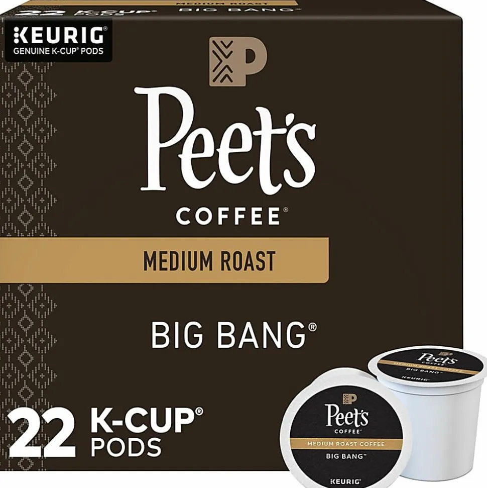 Peet's K-Cup Big Bang K-Cup Pods - Compatible with Keurig K-Cup Brewer - Medium - 22 K-Cup - 22 / Box