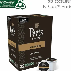 Peet's K-Cup Big Bang K-Cup Pods - Compatible with Keurig K-Cup Brewer - Medium - 22 K-Cup - 22 / Box