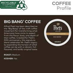 Peet's K-Cup Big Bang K-Cup Pods - Compatible with Keurig K-Cup Brewer - Medium - 22 K-Cup - 22 / Box
