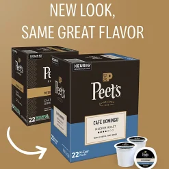 Peet's K-Cup Cafe Domingo K-Cup Pods - Compatible with Keurig K-Cup Brewer - Medium - 22 K-Cup