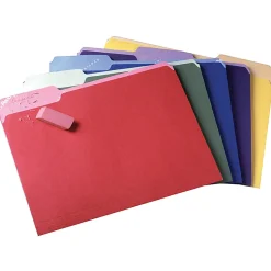 Pendaflex® Color File Folders, Erasable Tabs, 1/3 Cut, Letter Size, Assorted Colors, Pack Of 30