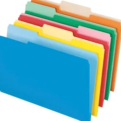 Pendaflex® Color Interior File Folders, 1/3 Cut, Legal Size, Assorted Colors #1, Pack Of 100