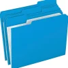 Pendaflex® Color Reinforced Top File Folders With Interior Grid, 1/3 Cut, Letter Size, Blue, Pack Of 100