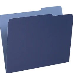 Pendaflex® 1/3-Cut Color Interior Folders, Letter Size, Navy, Box Of 100