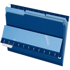 Pendaflex® 1/3-Cut Color Interior Folders, Letter Size, Navy, Box Of 100