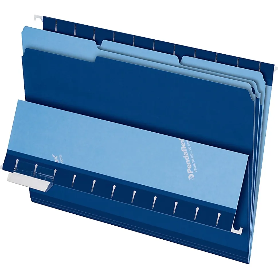 Pendaflex® 1/3-Cut Color Interior Folders, Letter Size, Navy, Box Of 100