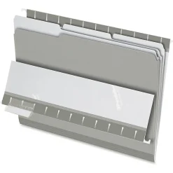 Pendaflex® 1/3-Cut Color Interior Folders, Letter Size, Gray, Box Of 100