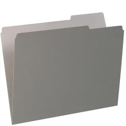 Pendaflex® 1/3-Cut Color Interior Folders, Letter Size, Gray, Box Of 100