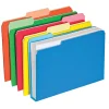 Pendaflex® Double Stuff File Folders, Letter Size, 1 1/2" Expansion, Assorted Colors, Pack Of 50 Folders