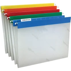 Pendaflex® Easyview Clear Poly Hanging Folders, 9 1/4" x 11 3/4", Assorted, Box Of 25