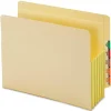 Pendaflex® End-Tab File Pockets With Tyvek® Gusset, 5 1/4" Expansion, Letter Size, Manila, Pack Of 10 Pockets