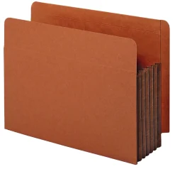 Pendaflex® End-Tab Pockets, 5 1/4" Expansion, Letter Size, Dark Brown, Box Of 10 Pockets