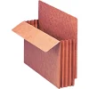 Pendaflex® Fiber Stock Heavy-Duty Expanding Pocket Folders, 3 1/2" Expansion, Letter Size, 30% Recycled, Red, Box Of 10 Folders