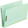 Pendaflex® File Folders With Fasteners, Letter Size, Straight Cut, 2" Expansion, Light Green, Box Of 25 Folders