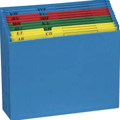Pendaflex® File Pockets, Expanding, A-Z, Letter Size, Blue