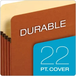Pendaflex® File Pockets, 5 1/4" Expansion, Legal Size, 30% Recycled, Brown, Box Of 10 File Pockets