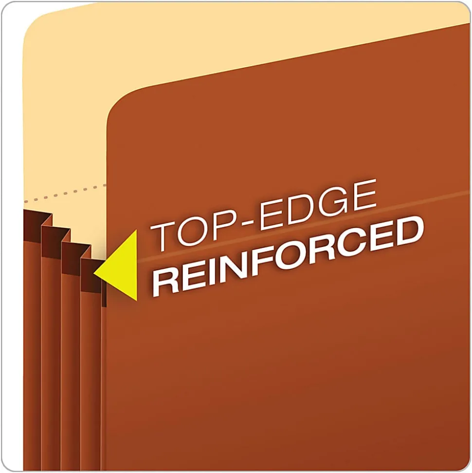 Pendaflex® File Pockets, 5 1/4" Expansion, Letter Size, 30% Recycled, Brown, Box Of 10 File Pockets