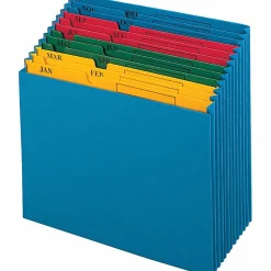 Pendaflex® File Pockets, QuickView Monthly Desktop Project, Letter Size, Jan-Dec, Blue