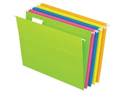 Pendaflex® Glow Hanging File Folders, 1/5 Cut, Letter Size, Assorted Colors, Box Of 25