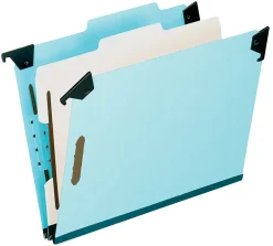Pendaflex® Hanging Classification Folders, 2" Expansion, 8 1/2" x 11", Blue, Pack Of 10