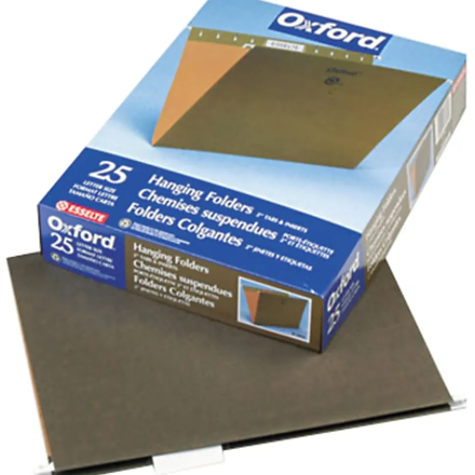Pendaflex® Hanging File Folders, Letter Size, 100% Recycled, Standard Green, Box Of 25 Folders