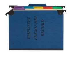 Pendaflex® Hanging-Style Personnel File Folder, 2" Expansion, 9-1/2" x 11-3/4", Letter Size, Blue