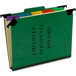 Pendaflex® Hanging Style Personnel Folder, 9 1/2" x 11 3/4", 2" Expansion, Green