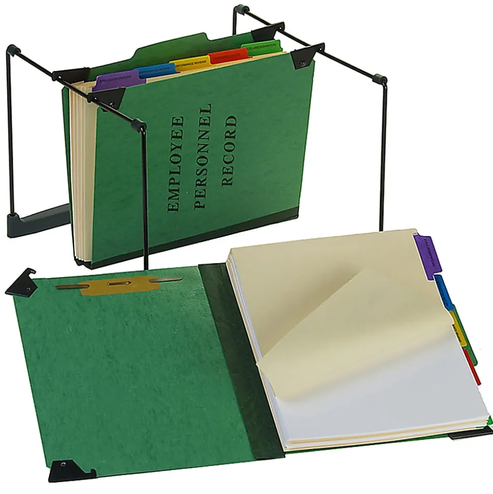 Pendaflex® Hanging Style Personnel Folder, 9 1/2" x 11 3/4", 2" Expansion, Green