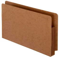 Pendaflex® Heavy-Duty Expanding End-Tab File Pockets, Legal Size, Straight, Red, Pack Of 10